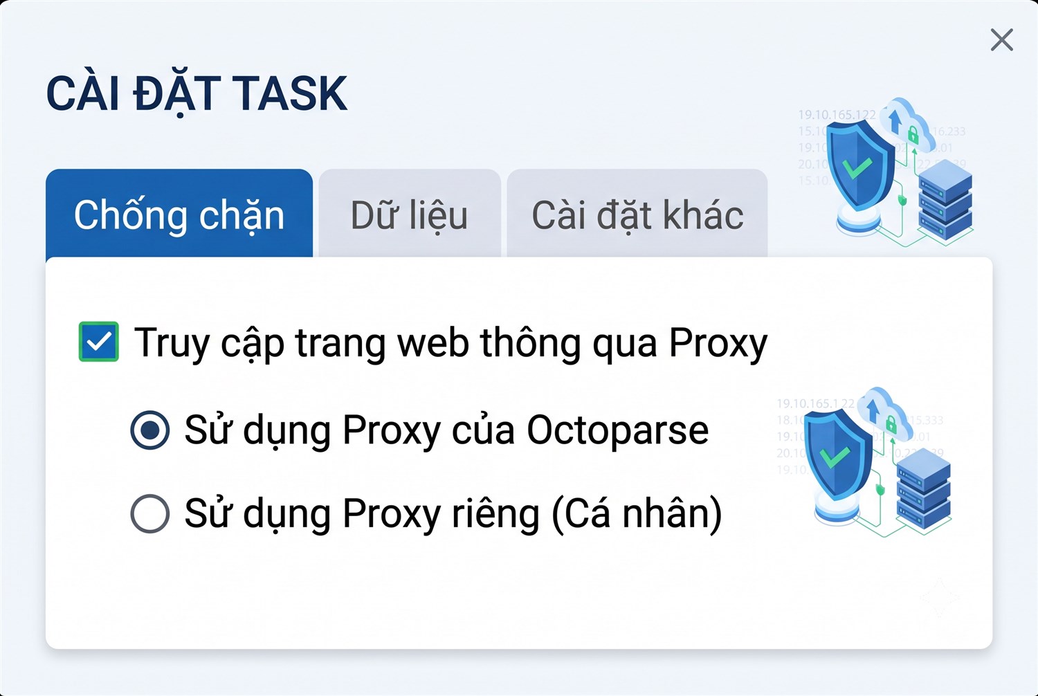 Task Settings > Anti-blocking