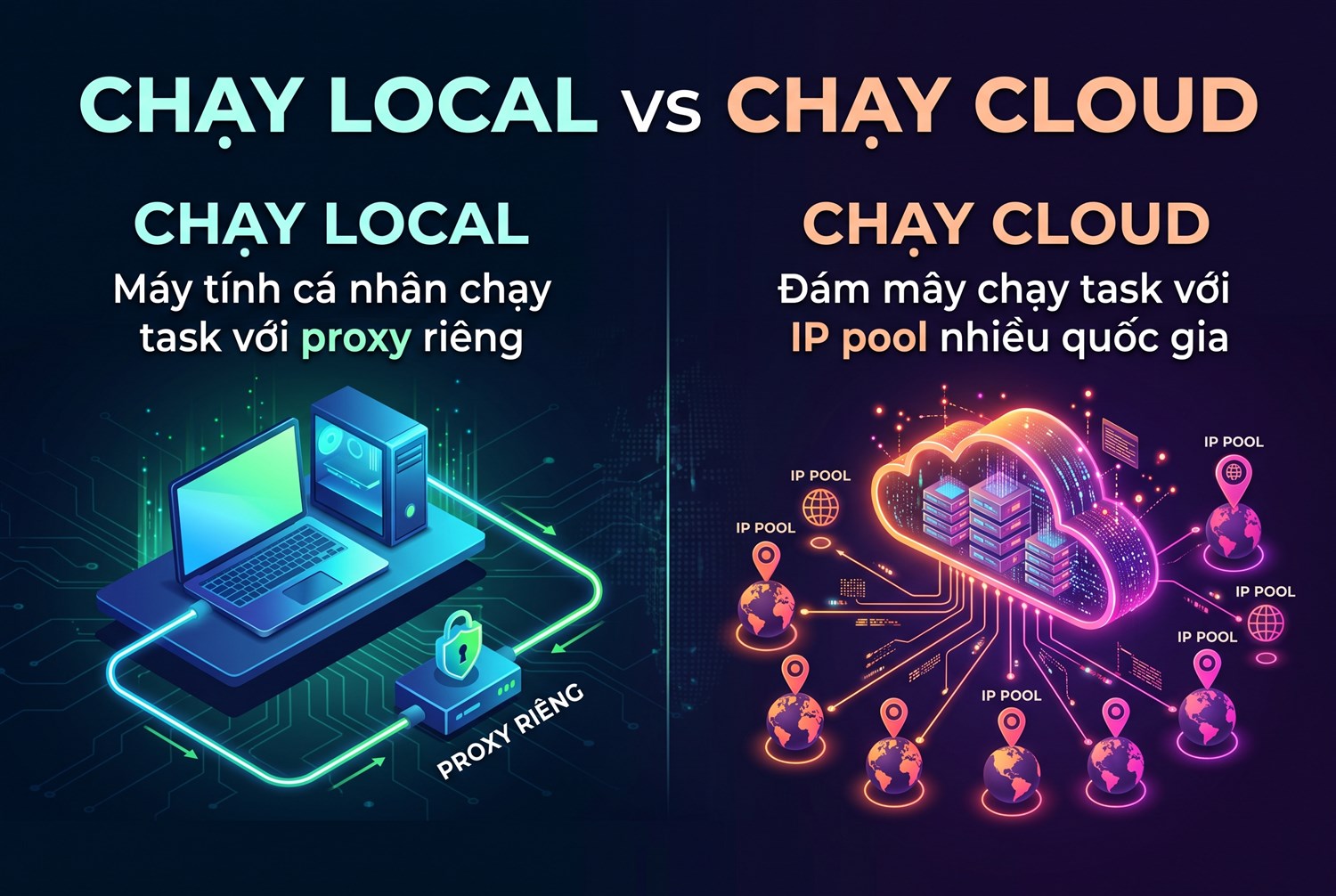 Chạy Local và chạy Cloud