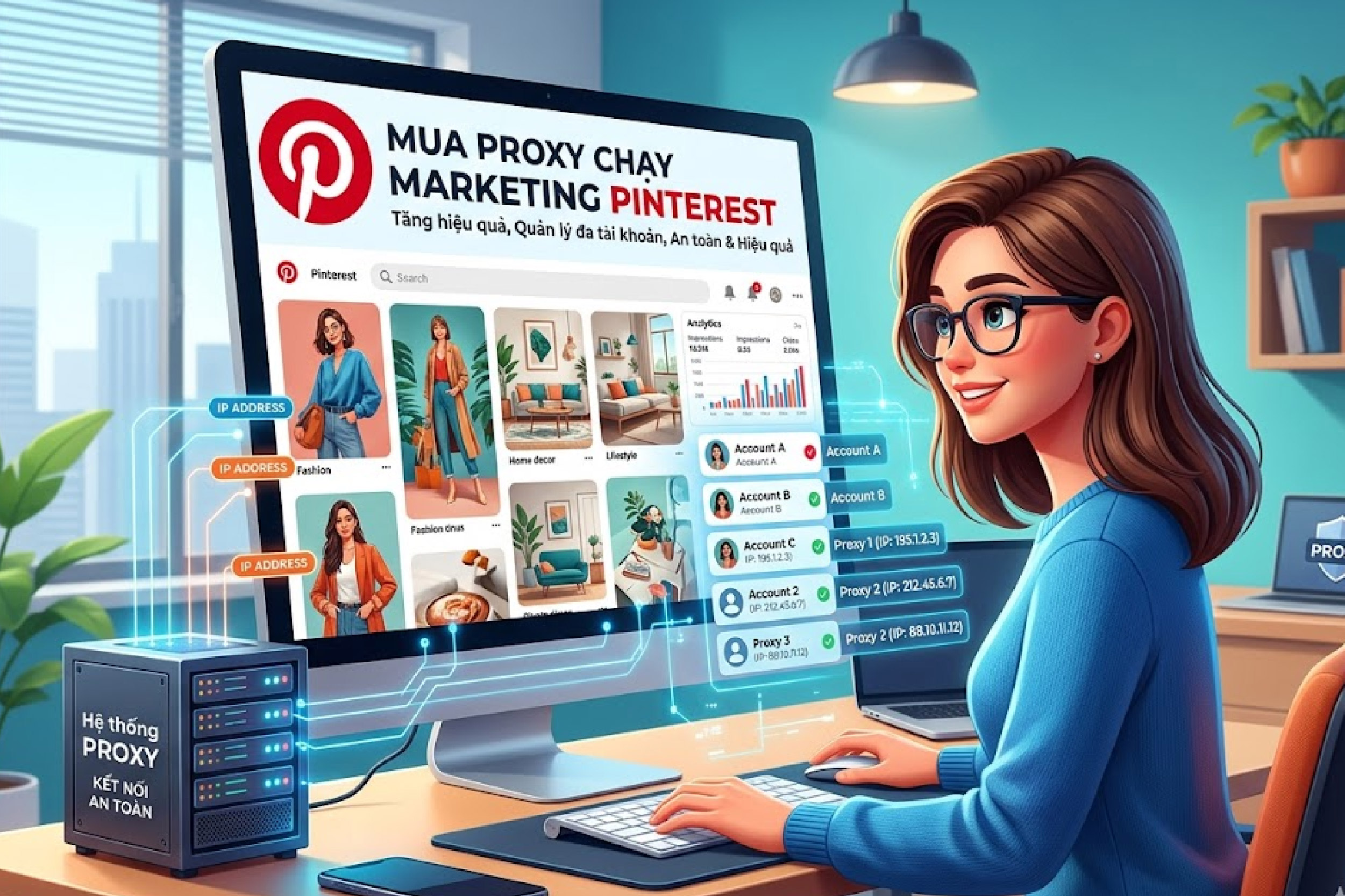 Mua proxy để chạy marketing tr&ecirc;n Pinterest