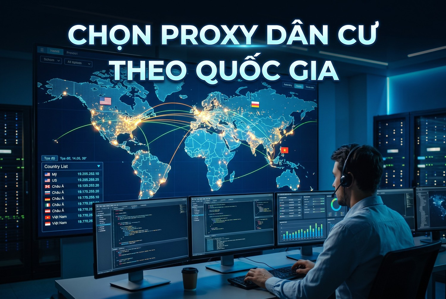 Chọn proxy dân cư theo quốc gia