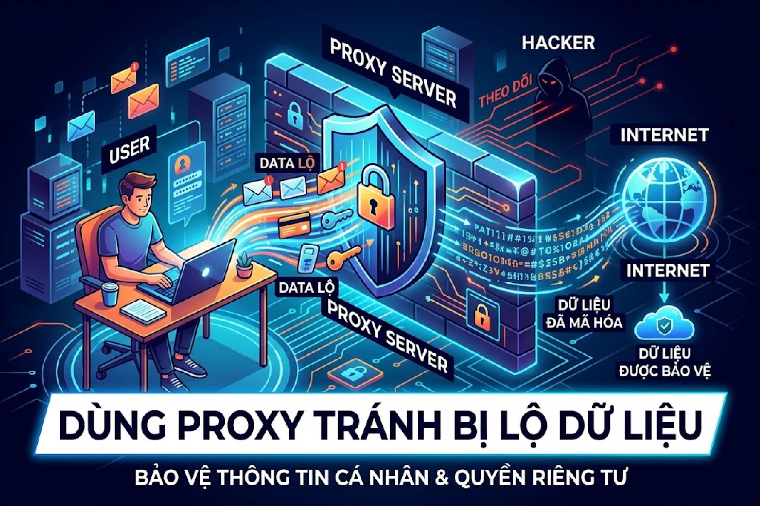 Dùng proxy tránh bị lộ dữ liệu