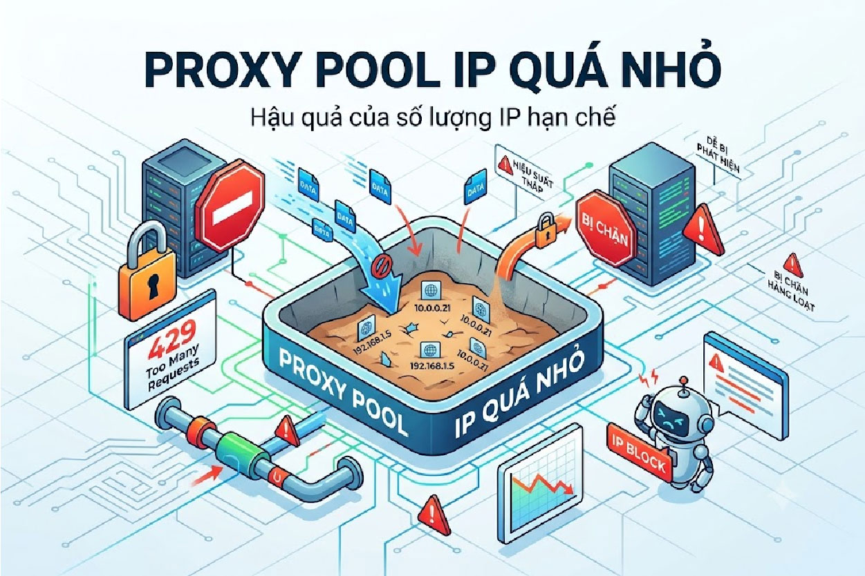 Proxy pool IP qu&aacute; nhỏ