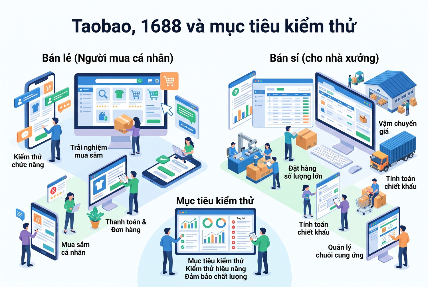 Taobao, 1688 và mục tiêu kiểm thử