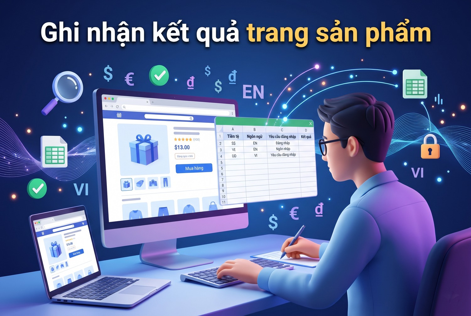 Ghi nhận kết quả trang sản phẩm