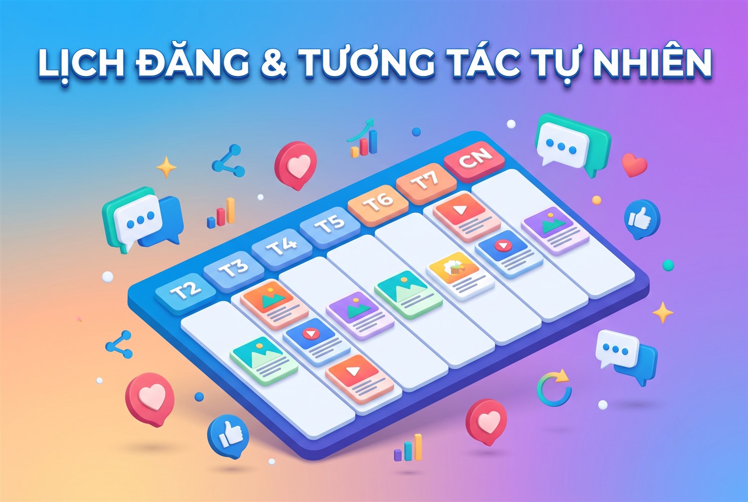 Lịch đăng và tương tác tự nhiên