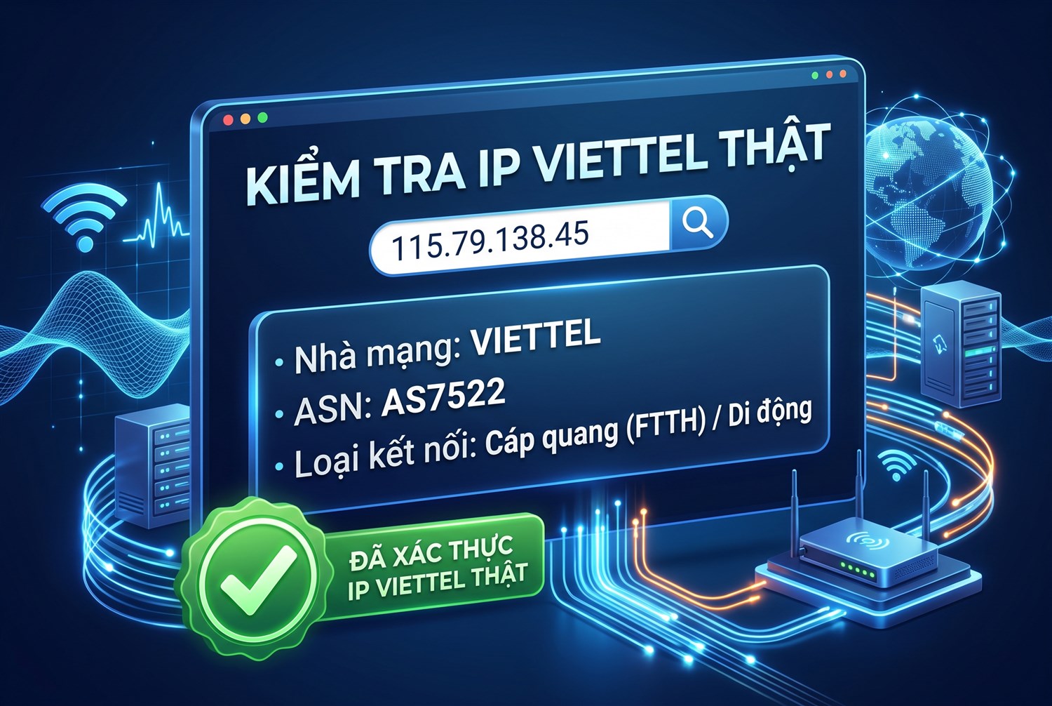 Kiểm tra IP Viettel thật