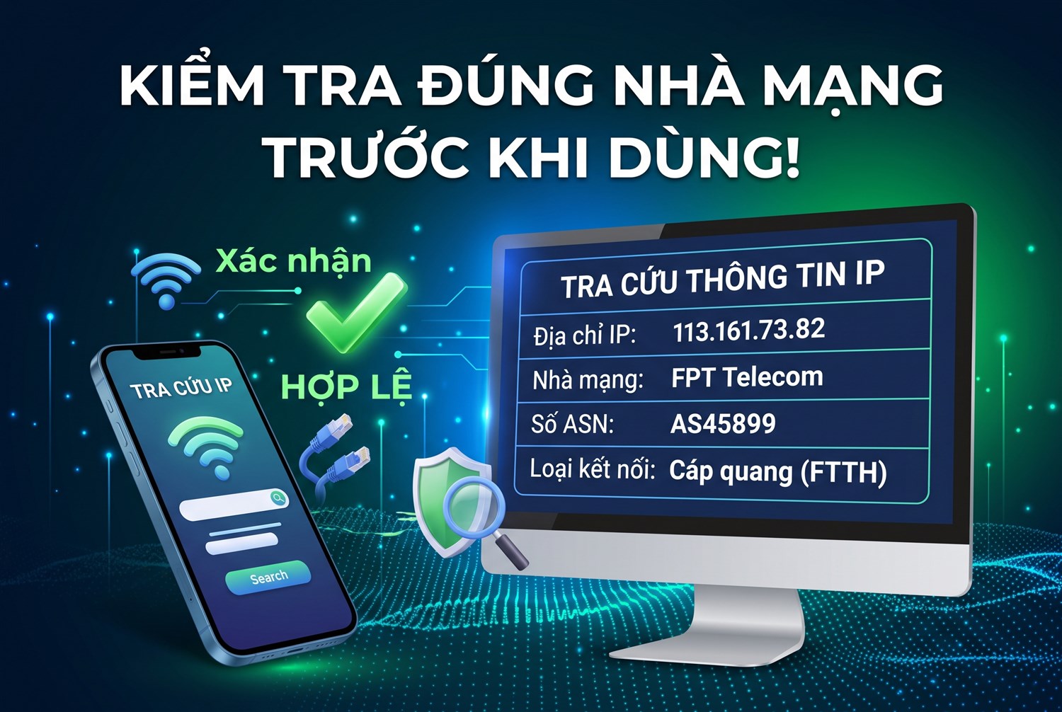 Kiểm tra đúng nhà mạng trước khi dùng