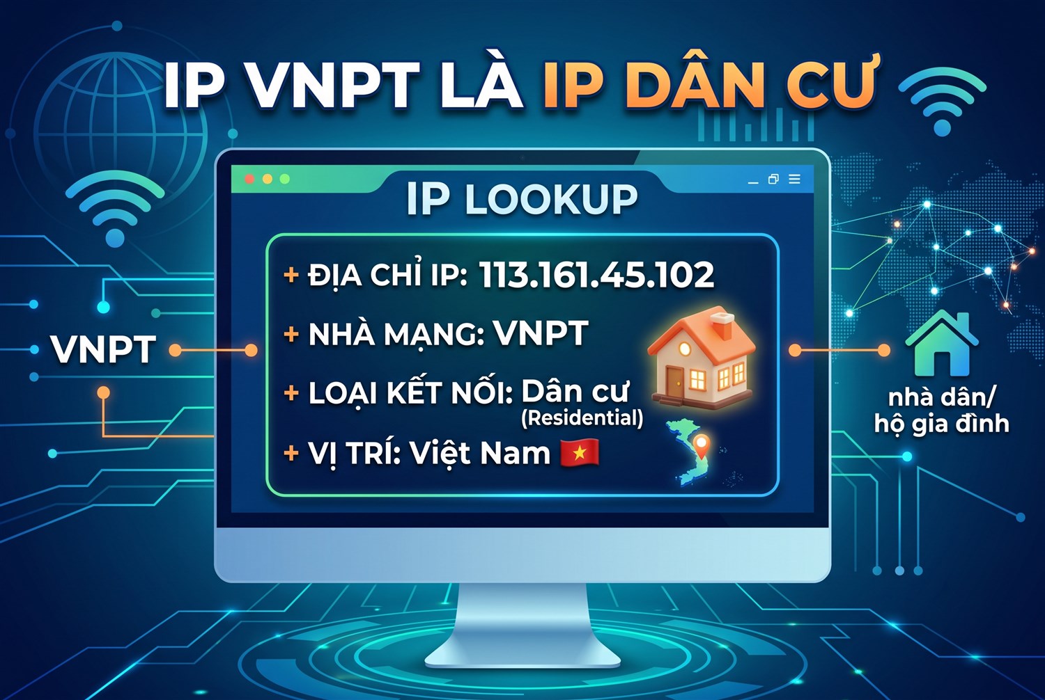 IP VNPT là IP dân cư