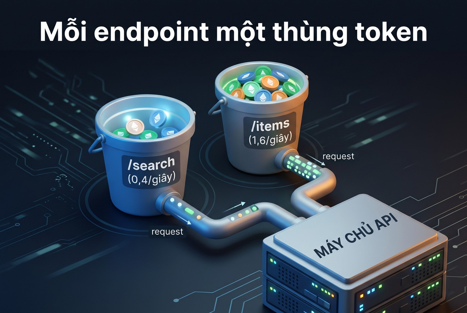 Mỗi endpoint một thùng token