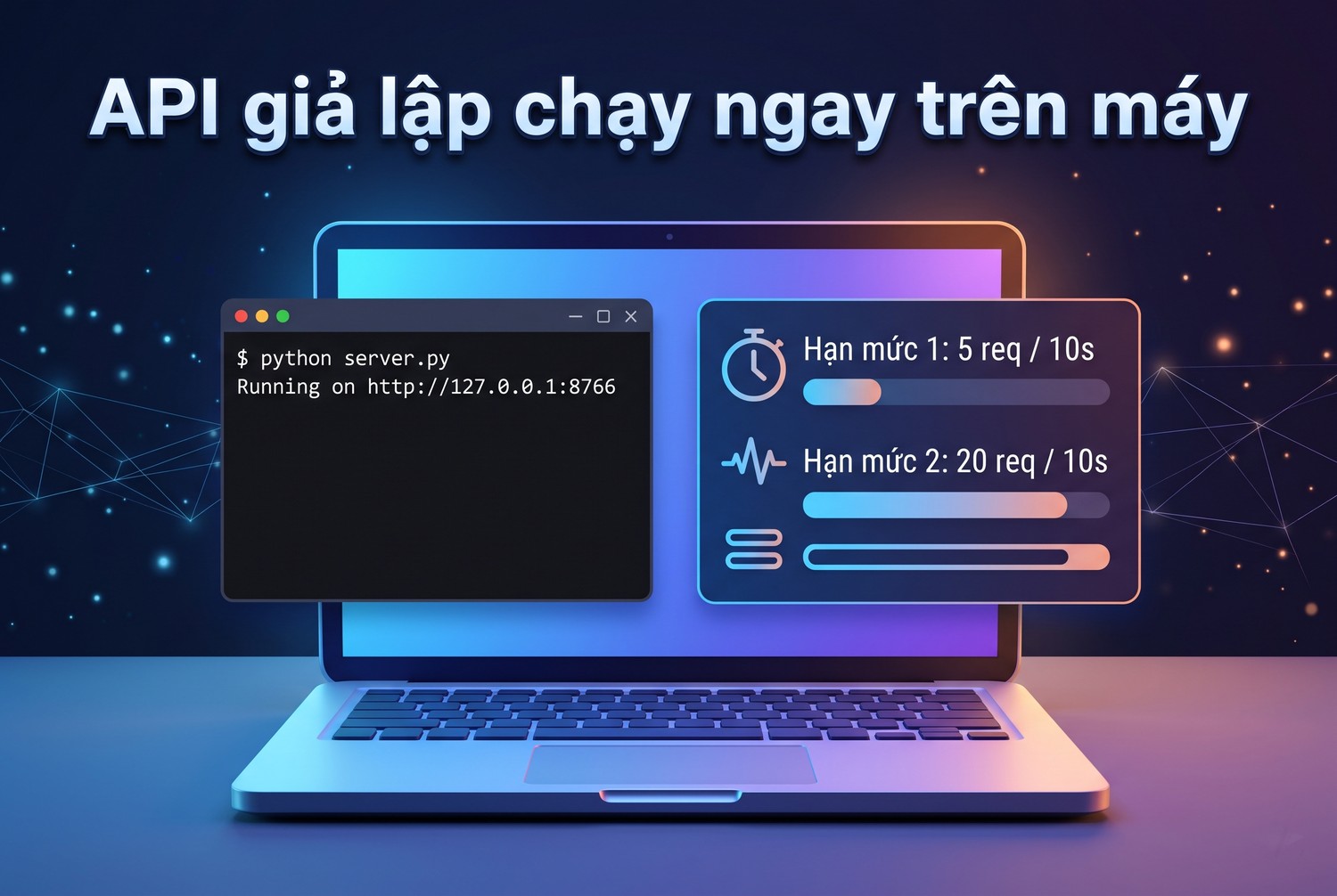 API giả lập chạy ngay trên máy