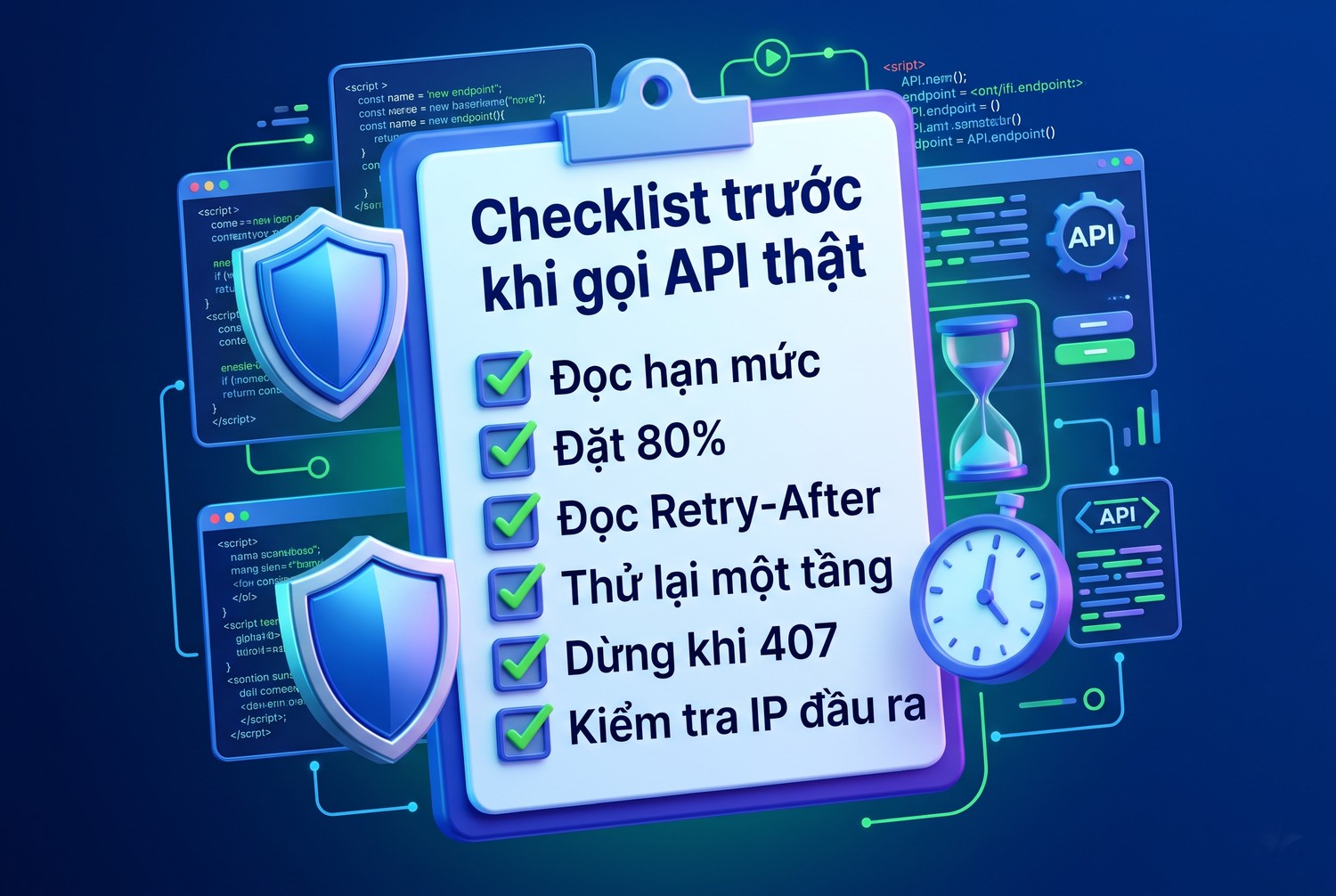 Checklist trước khi gọi API thật