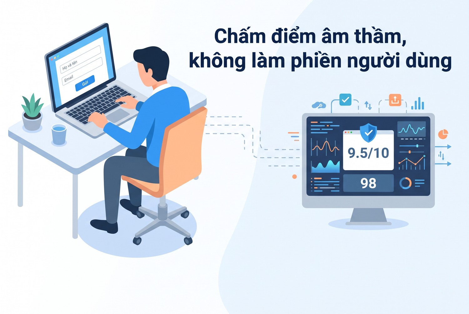 Chấm điểm âm thầm, không làm phiền người dùng