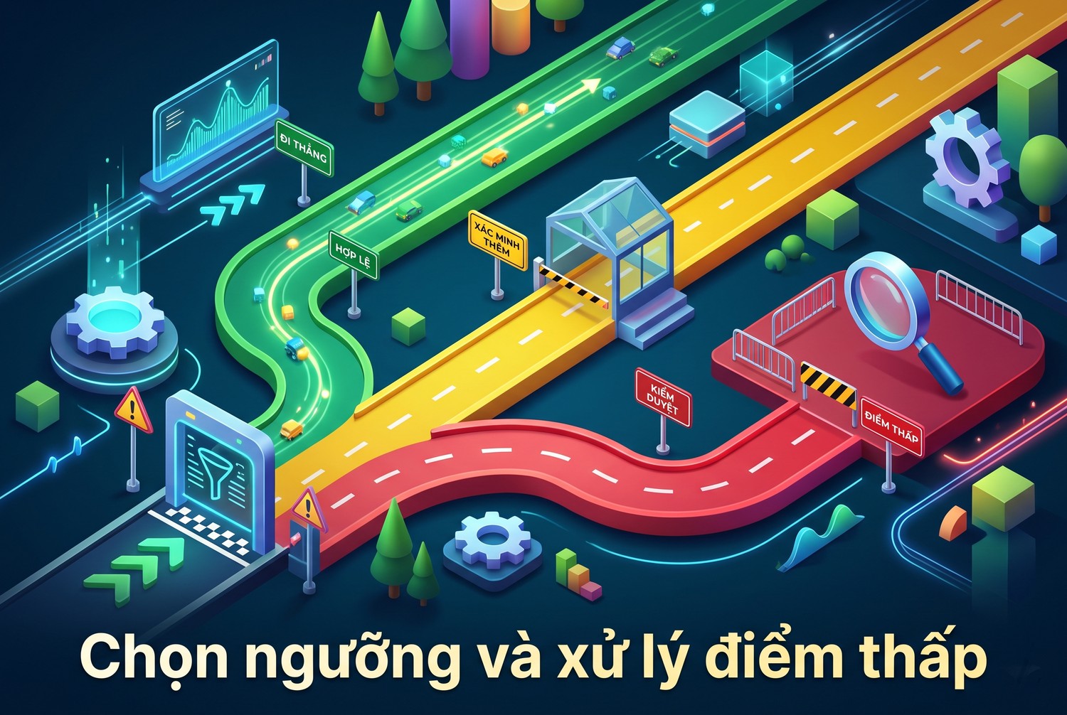 Chọn ngưỡng và xử lý điểm thấp