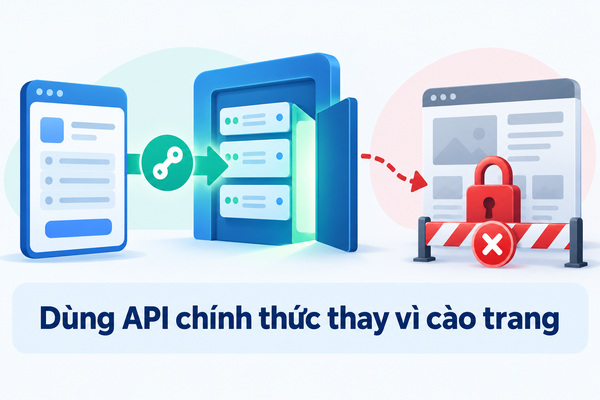 Dùng API chính thức thay vì cào trang