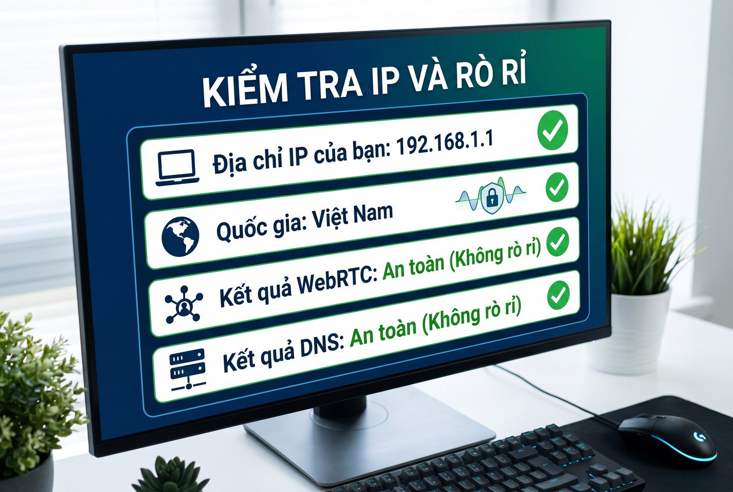 Kiểm tra IP và rò rỉ