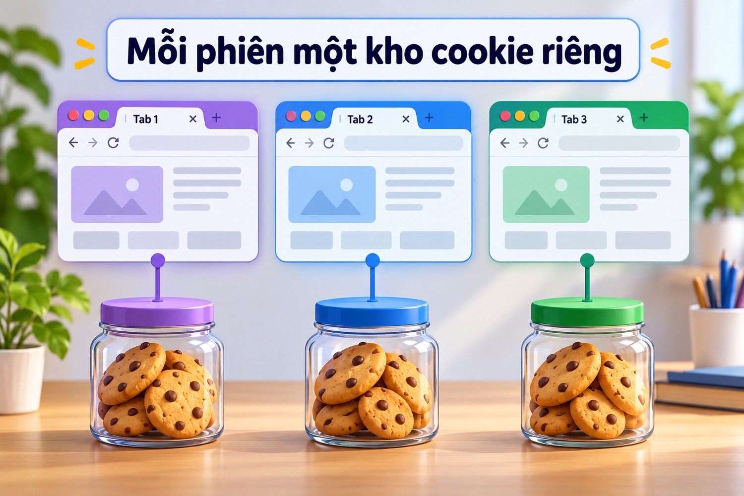 Mỗi phiên một kho cookie riêng