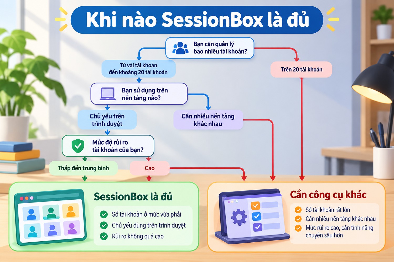 Khi nào SessionBox là đủ