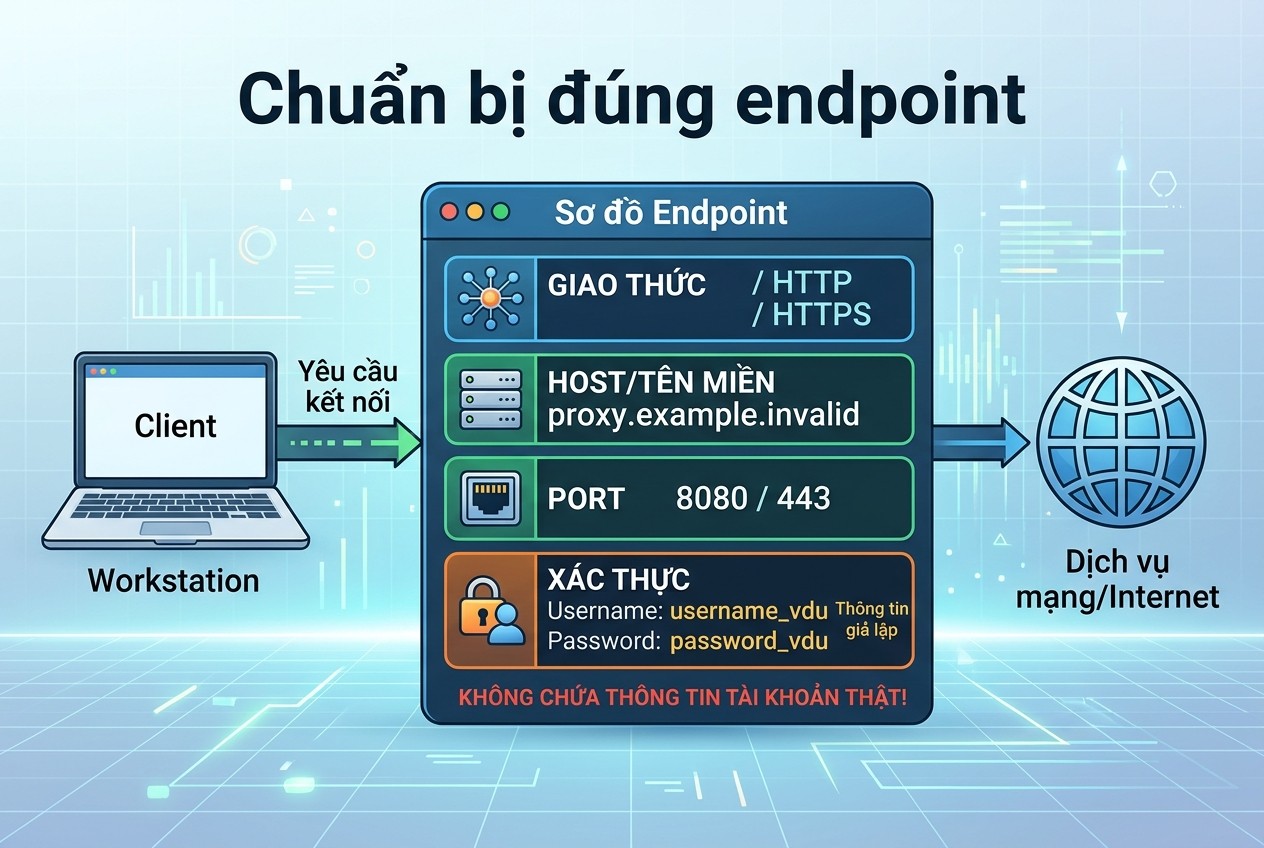 Chuẩn bị đúng endpoint