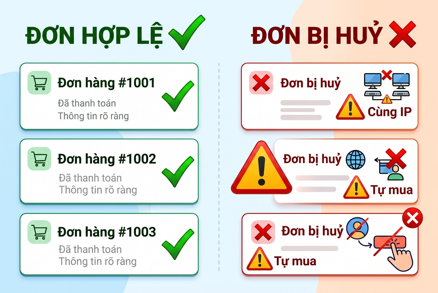 Đơn hợp lệ và đơn bị huỷ
