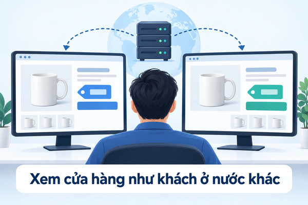 Xem cửa hàng như khách ở nước khác