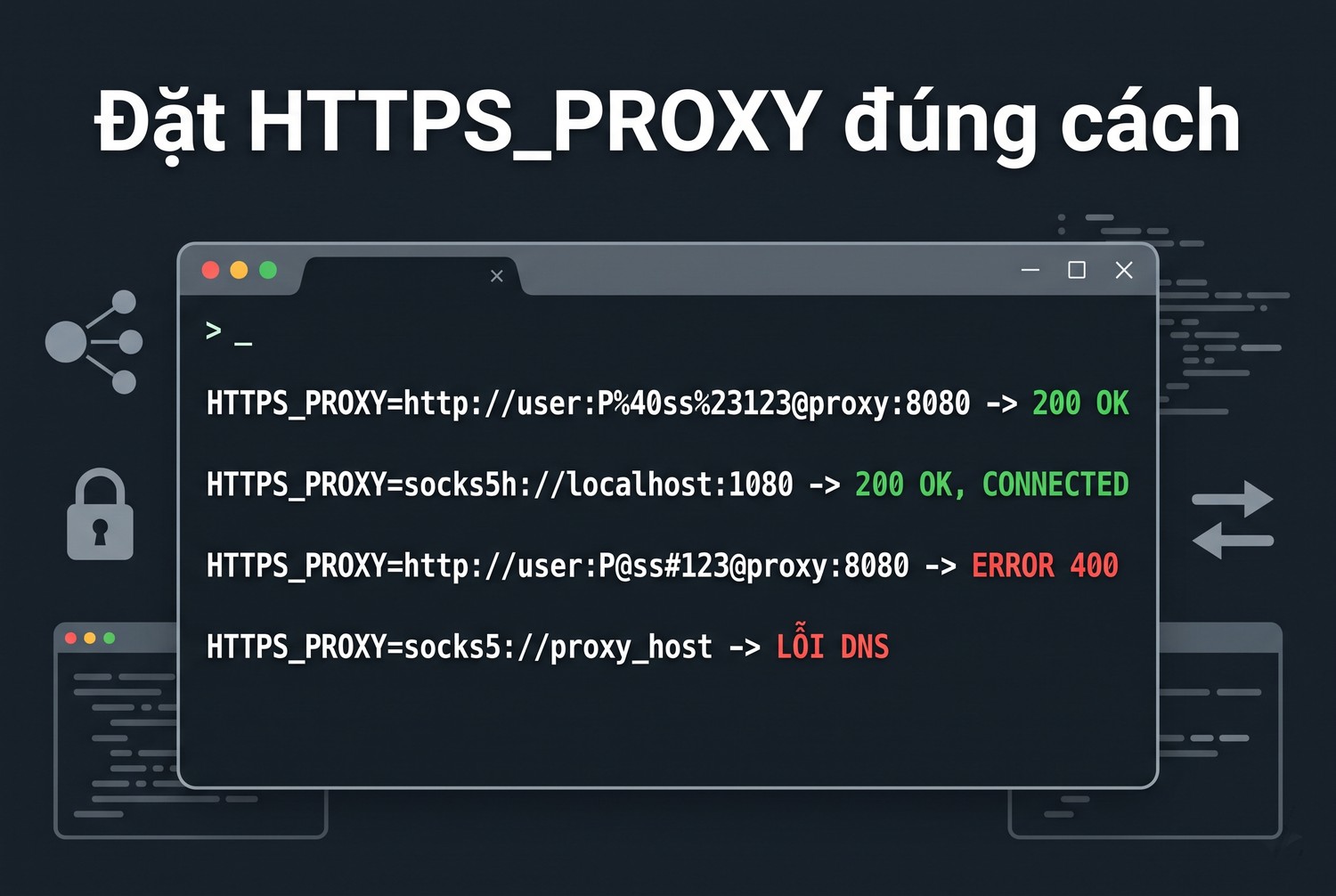 Đặt HTTPS_PROXY đúng cách
