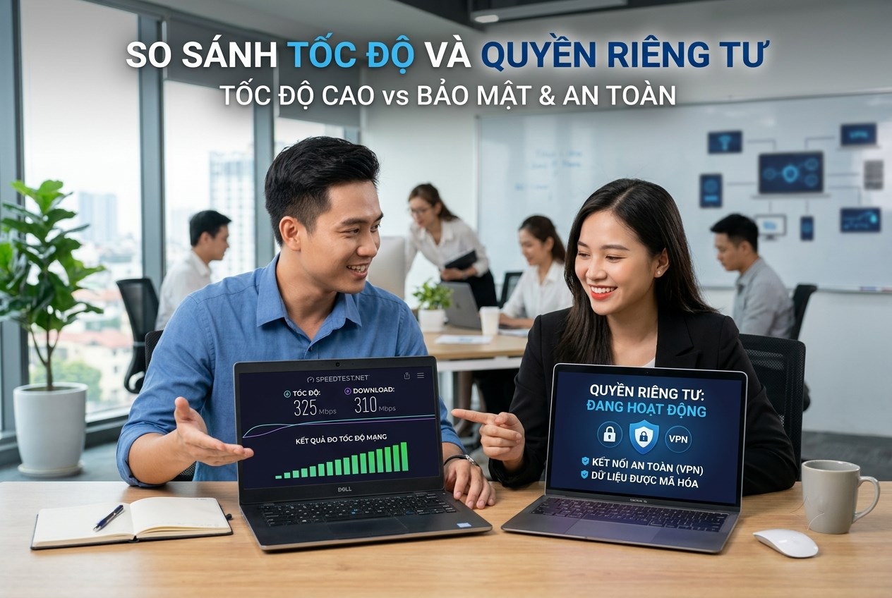 So sánh tốc độ và quyền riêng tư
