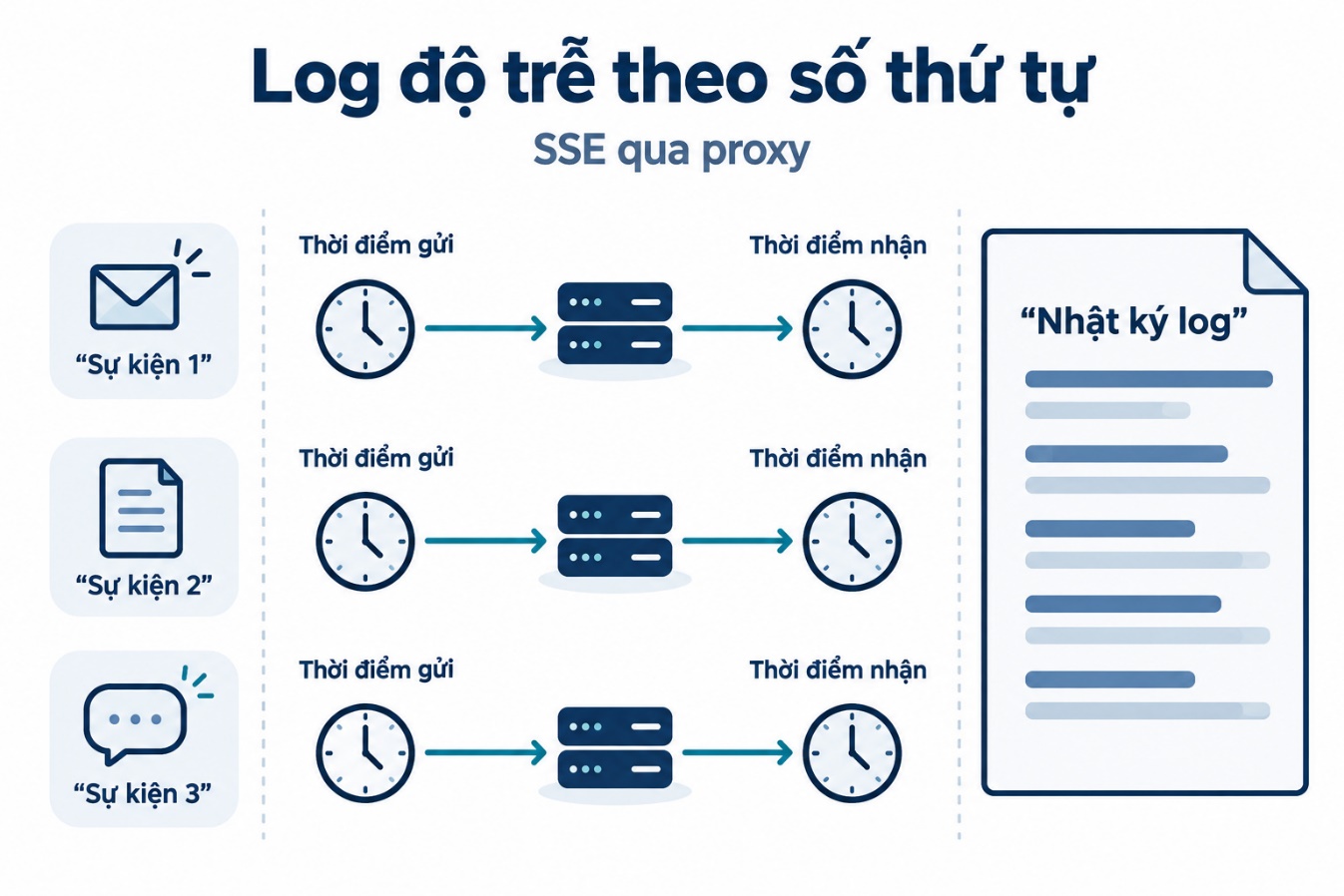 Log độ trễ theo số thứ tự