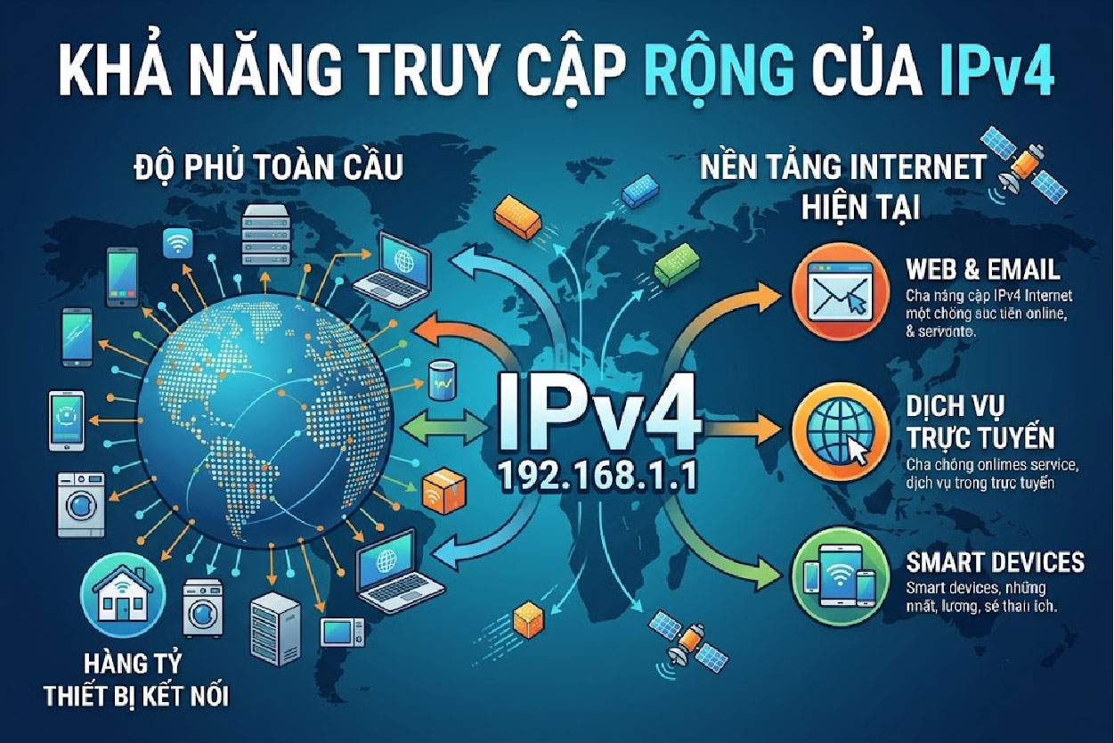 Khả năng truy cập rộng của IPv4