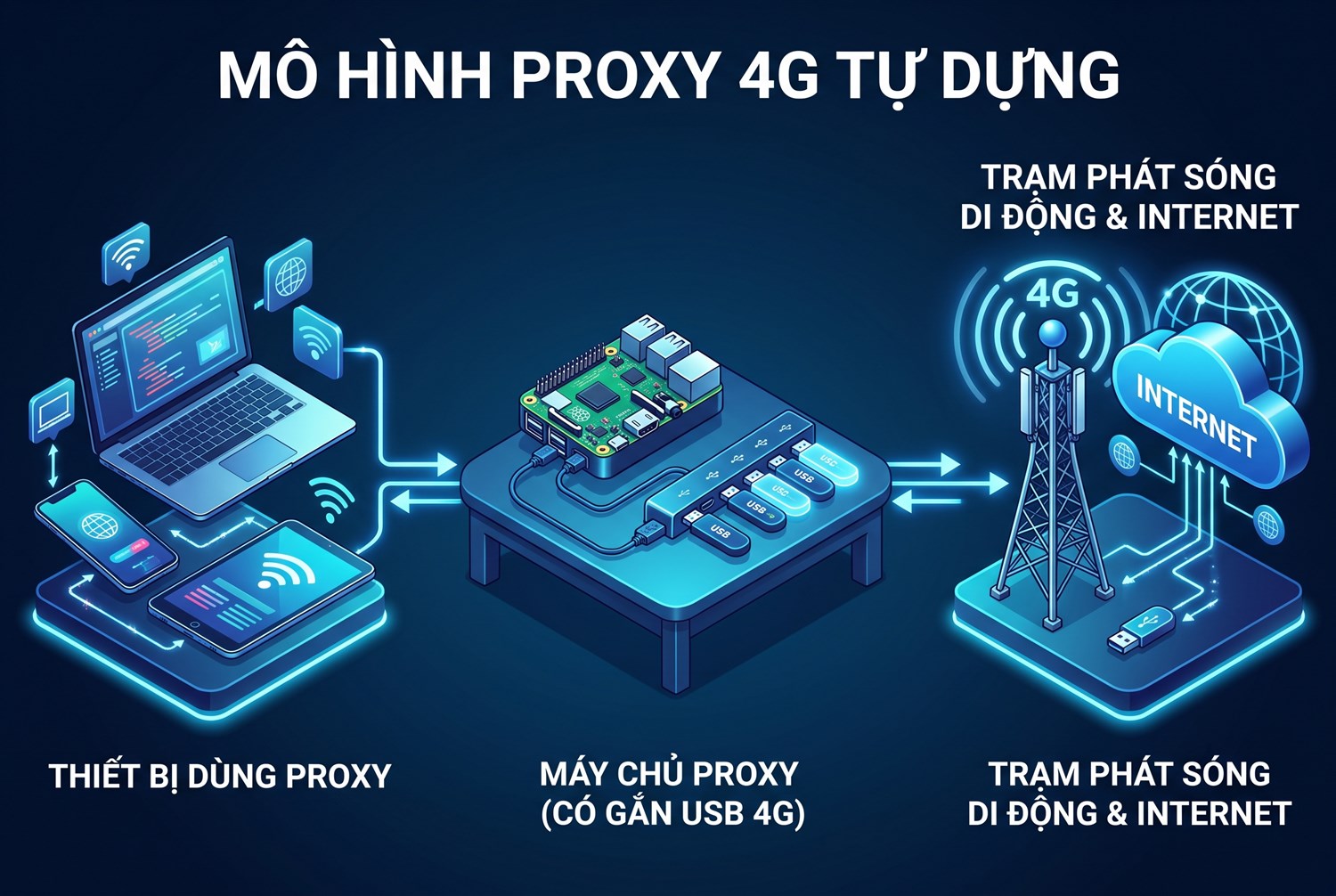 Mô hình proxy 4G tự dựng