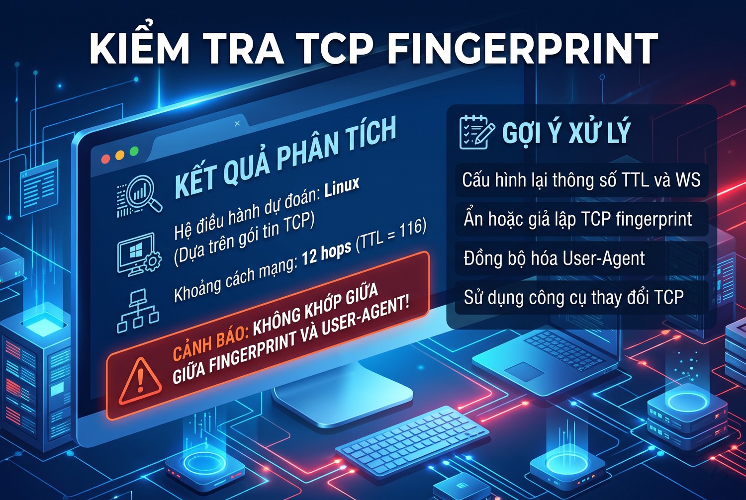 Kiểm tra TCP fingerprint