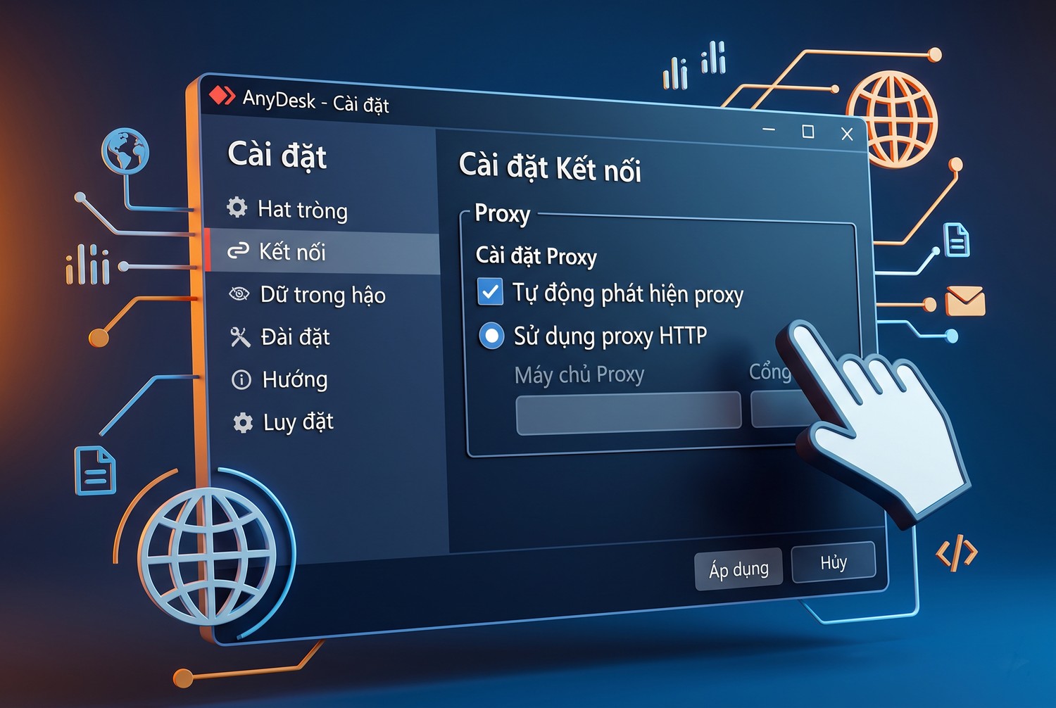 Cài proxy cho AnyDesk