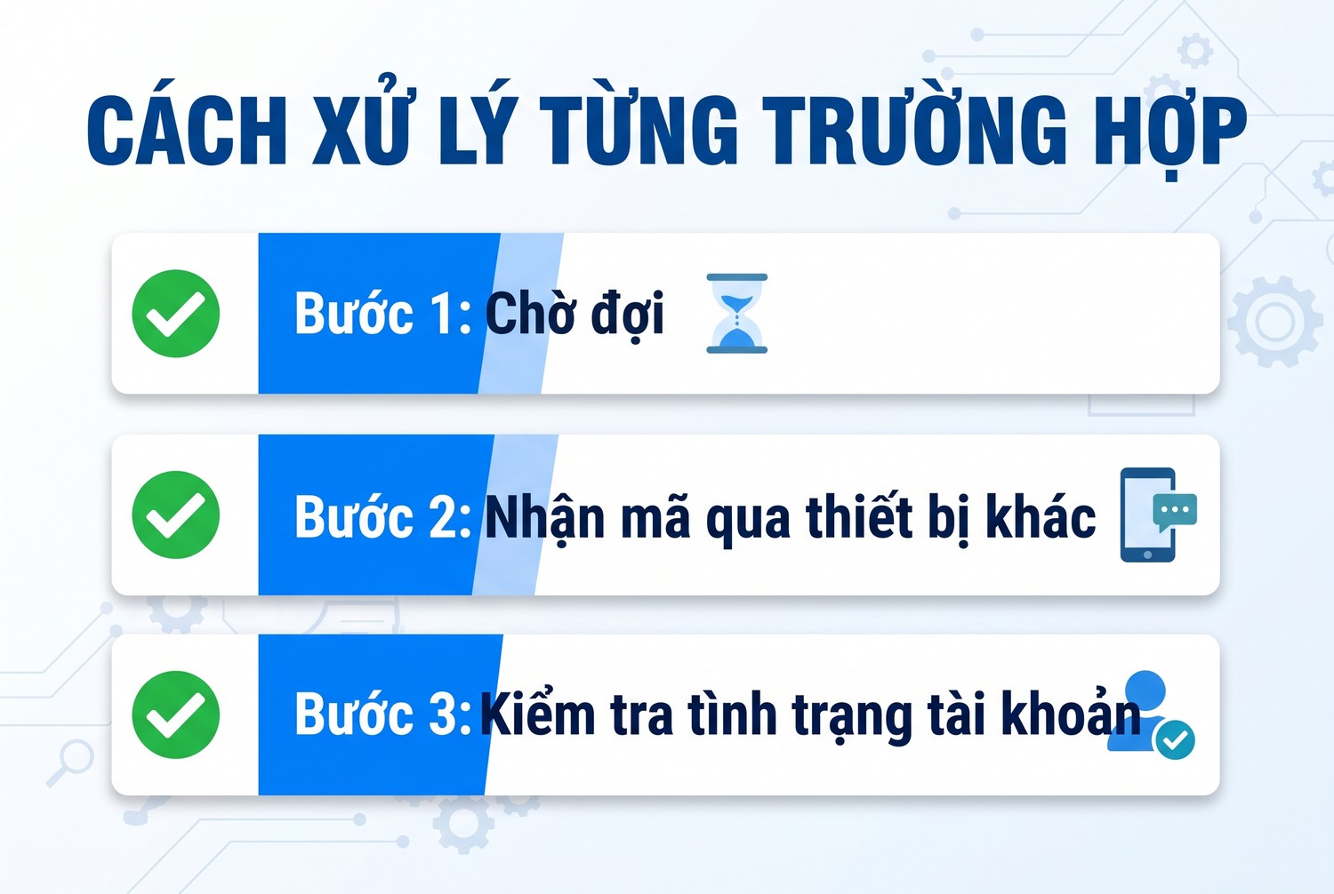 Cách xử lý từng trường hợp