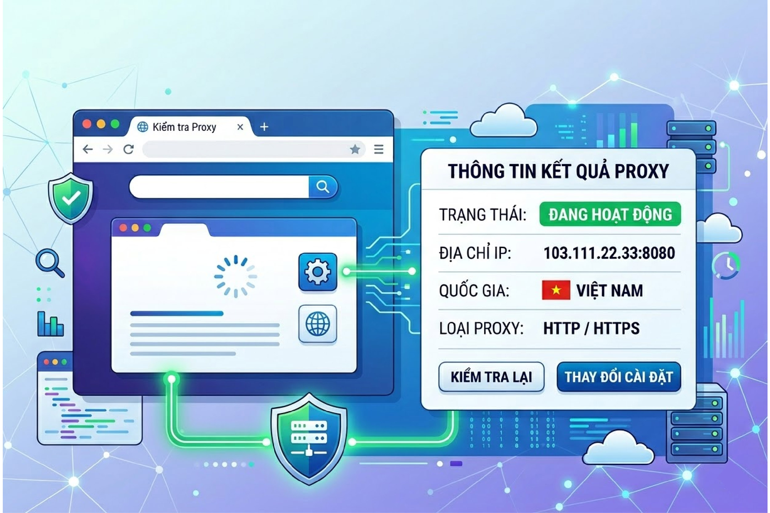 Kiểm tra proxy trên trình duyệt web