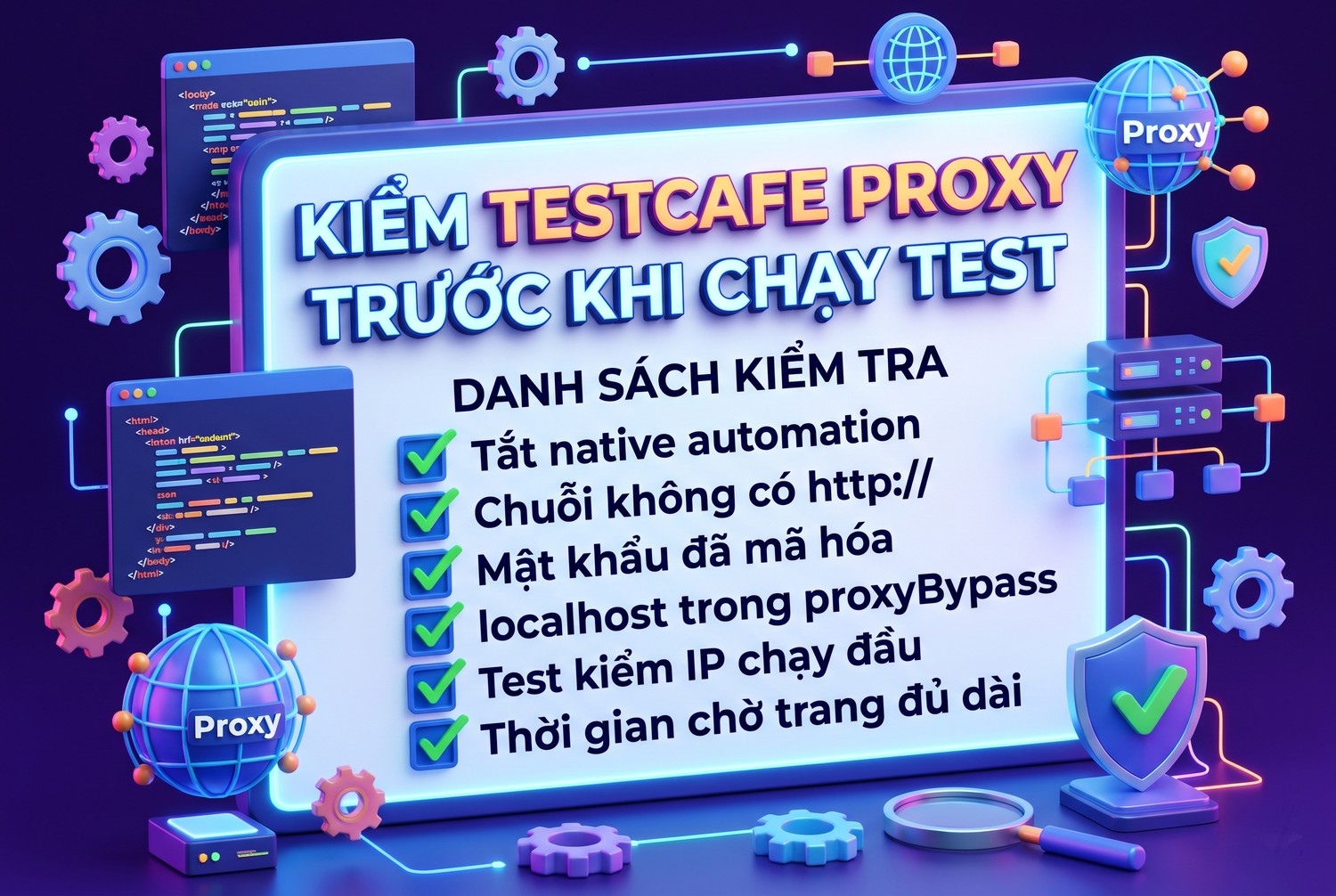 Kiểm TestCafe proxy trước khi chạy test