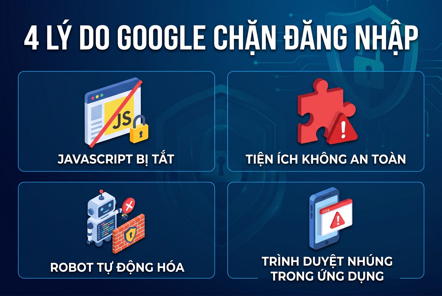 4 lý do Google chặn đăng nhập
