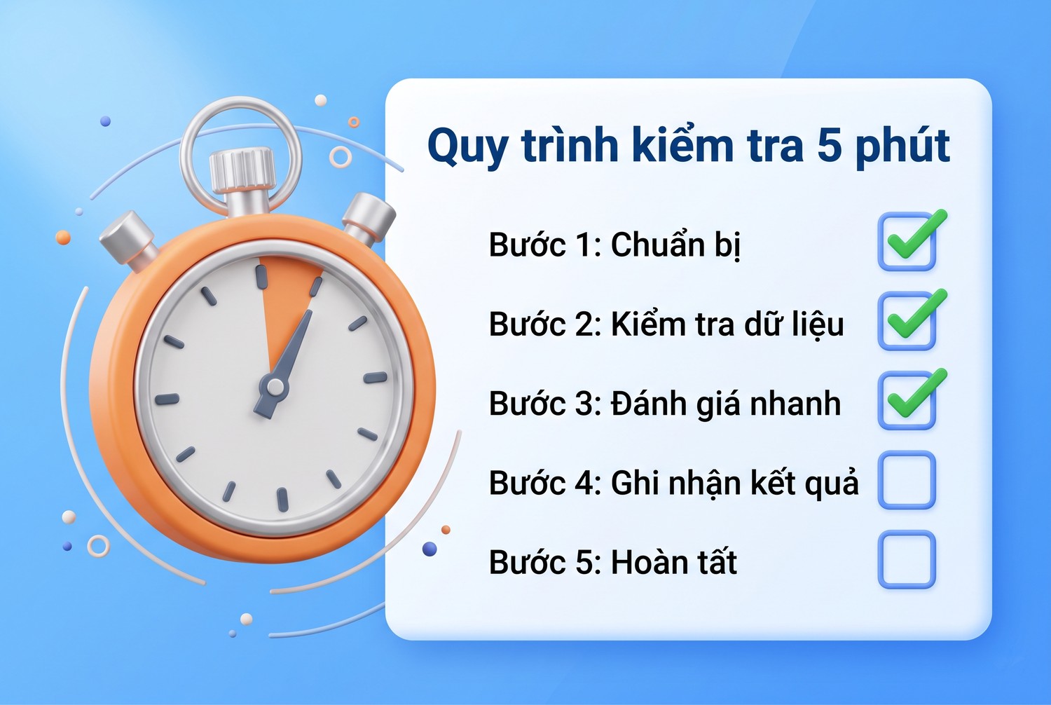 Quy trình kiểm tra 5 phút