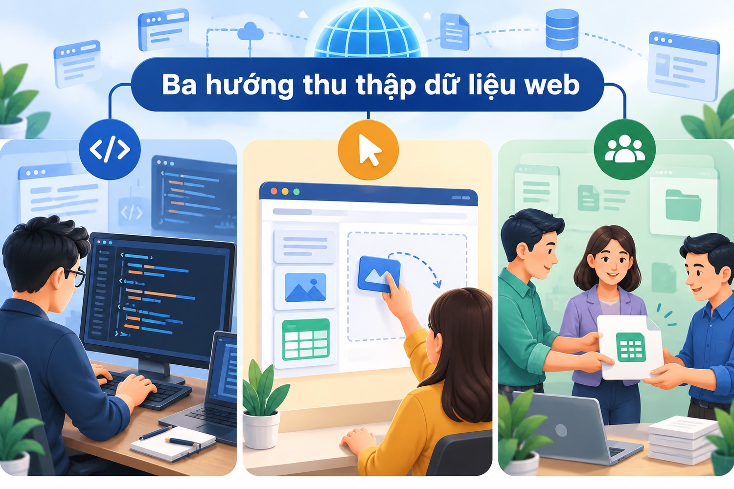 Ba hướng thu thập dữ liệu web