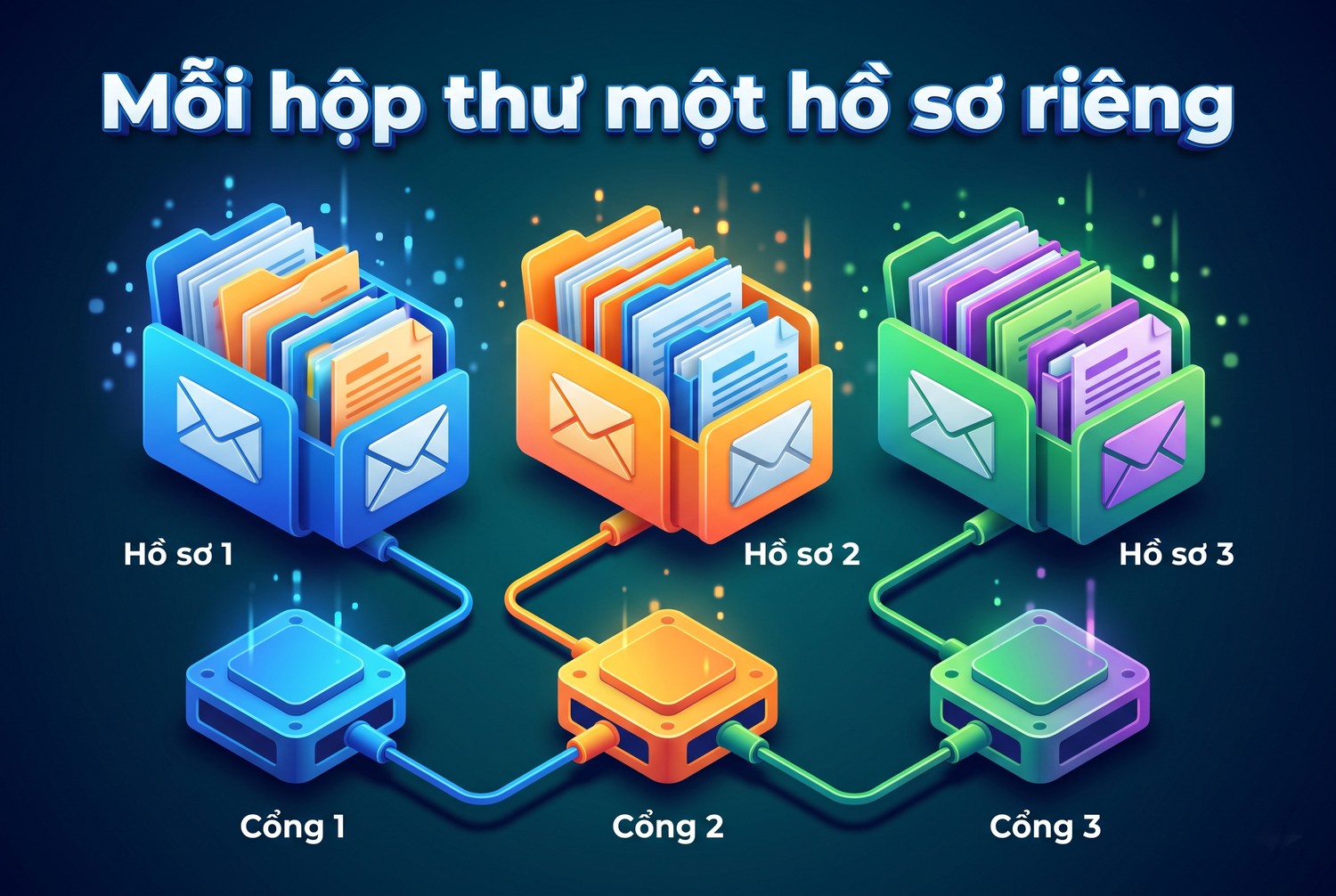 Mỗi hộp thư một hồ sơ riêng