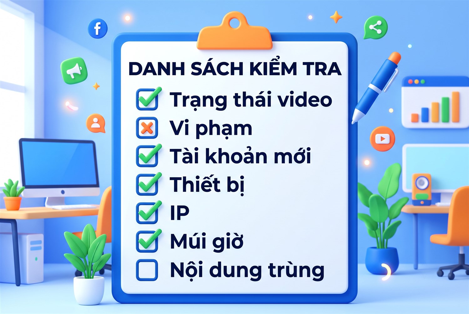 Danh sách kiểm tra theo thứ tự