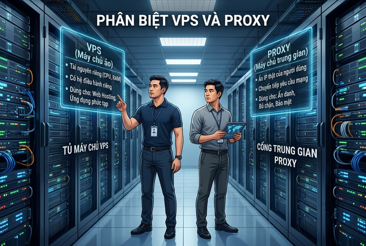 VPS và proxy khác nhau ở đâu