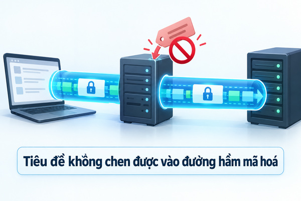 Tiêu đề không chen được vào đường hầm mã hoá