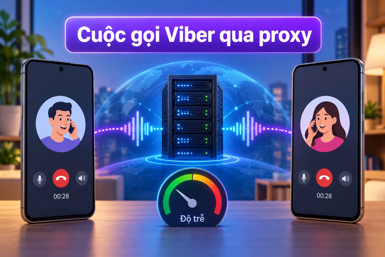 Cuộc gọi Viber qua proxy
