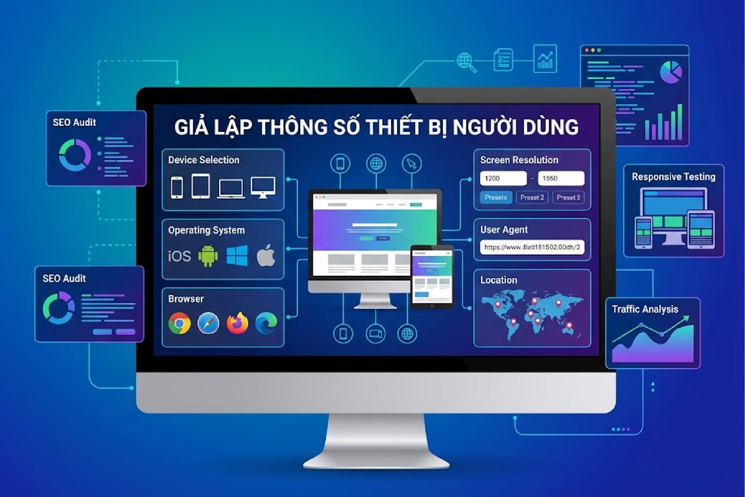 Giả lập thông số thiết bị người dùng