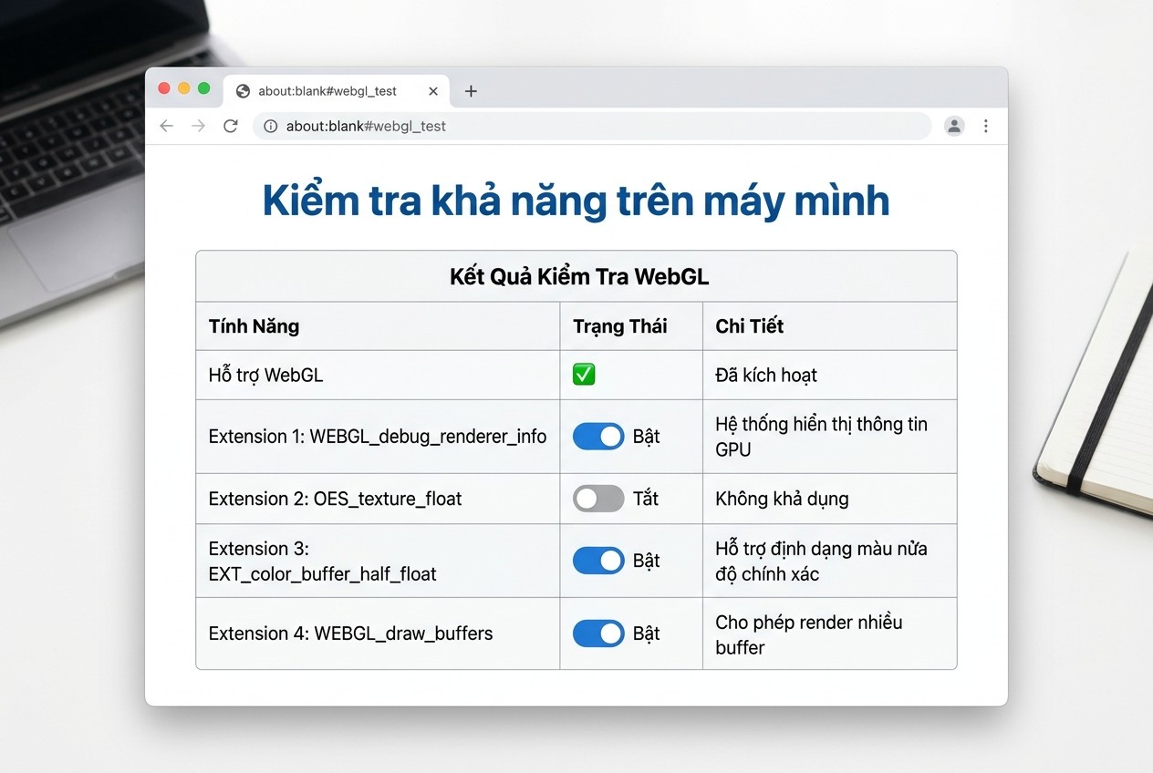 Kiểm tra khả năng trên máy mình
