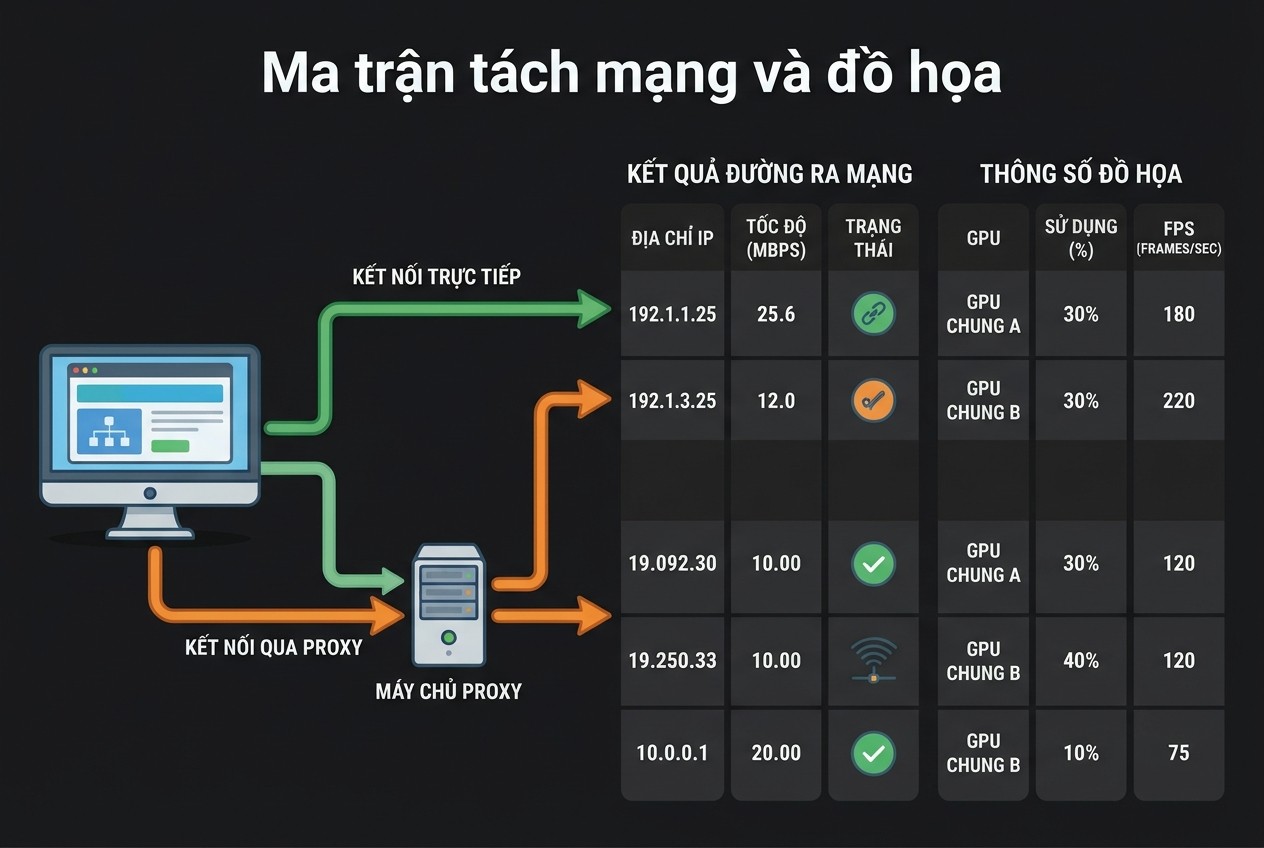 Ma trận tách mạng và đồ họa