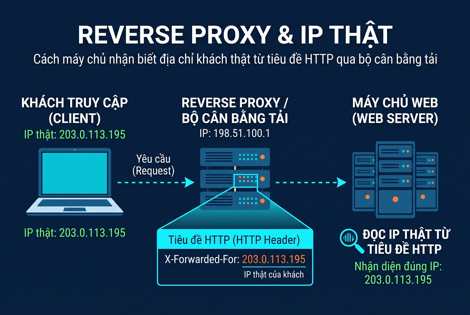 Reverse proxy và IP thật
