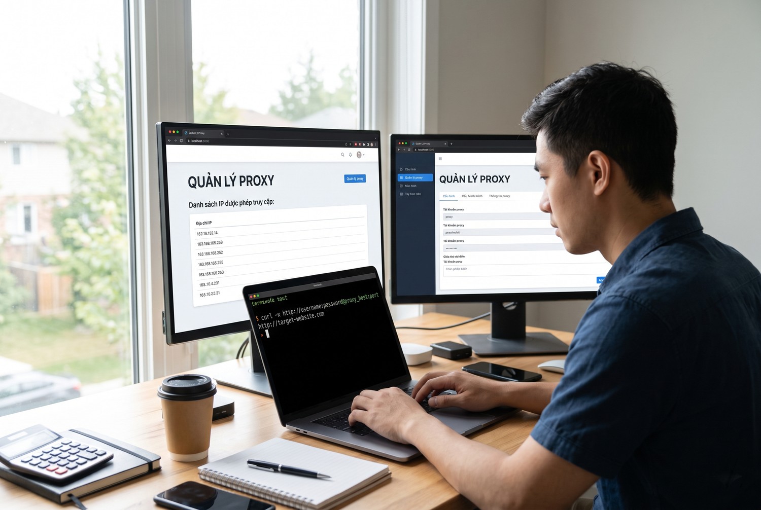 Cấu hình xác thực proxy