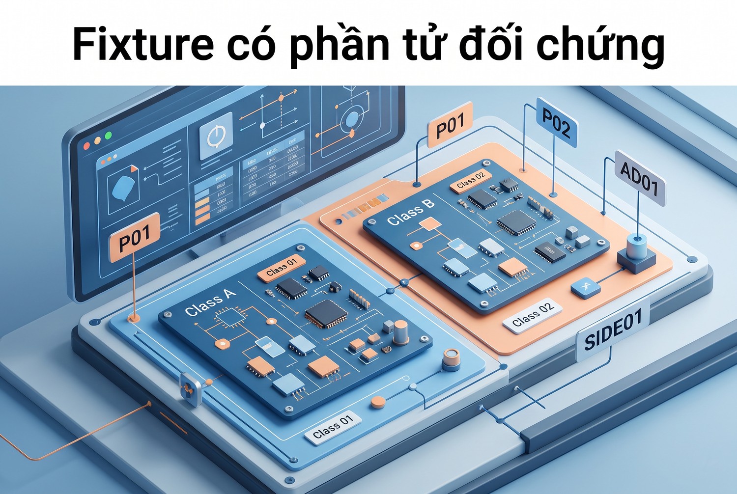 Fixture có phần tử đối chứng
