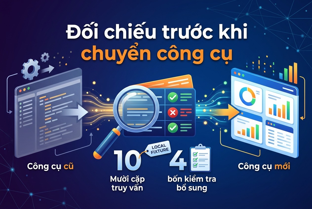 Đối chiếu trước khi chuyển công cụ