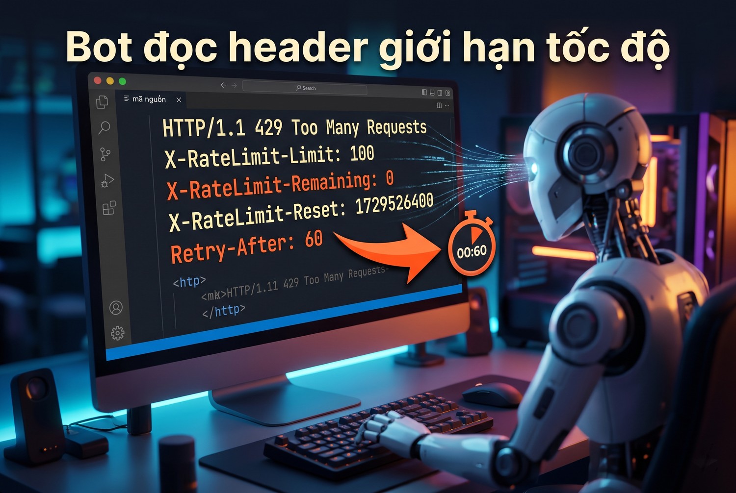 Bot đọc header giới hạn tốc độ